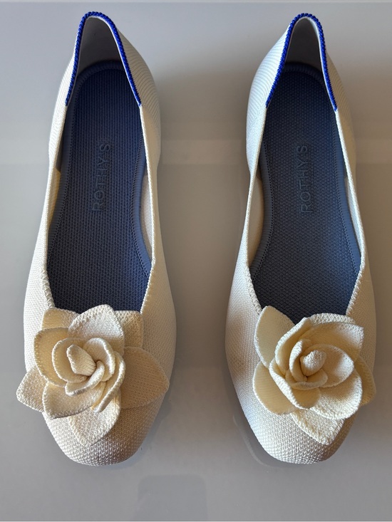 Rothy's Shoes - Rothy’s The Flower Flat Ivory Knit Ballet Flats NWOB Size 8